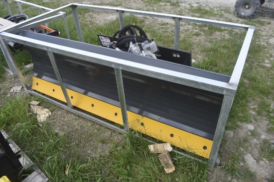Wolverine SWDB-11-84W Quick Attach 84" Power Angle Skid Steer Dozer Blade