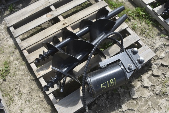 SD Lanch Mini Excavator Post Hole Digger with 12" and 8" Bits