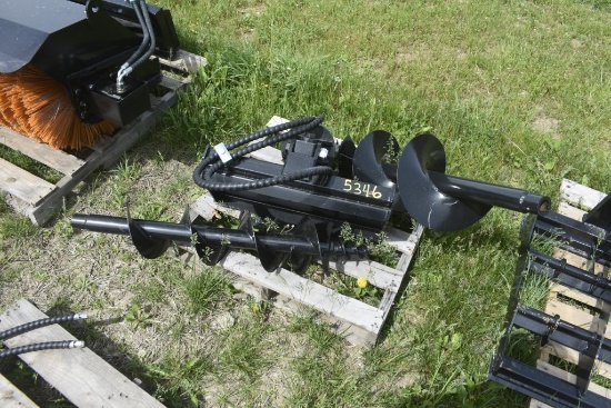 SD Lanch Mini Excavator Post Hole Digger with 12" and 8" Bits