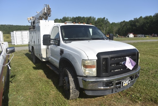 2008 Ford F-550 XL Super Duty Diesel Utility Box Crane Service Truck