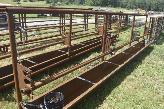 24'x70" Metal Corral Panel with Bunk Feeder