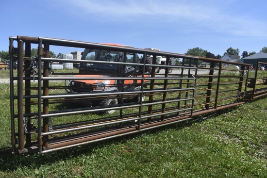 24'x70" Metal Corral Panel with 142" Gate