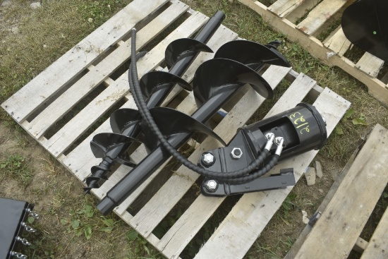 SD Lanch Mini Excavator Post Hole Digger with 12" and 8" Bits