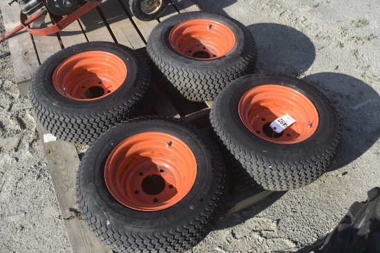 4 Kenda 23x8.50-12 Super Turf Tires on 5 Lug Rims