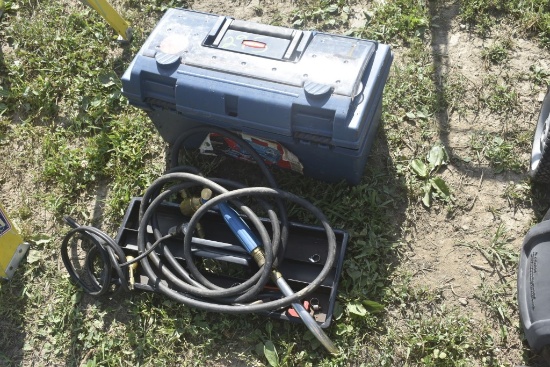 Rubber made Plastic Tool Box With Torch Hoses and Gauges