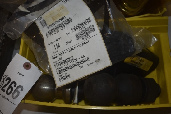 Box of Hitch Brackets and Trailer Balls