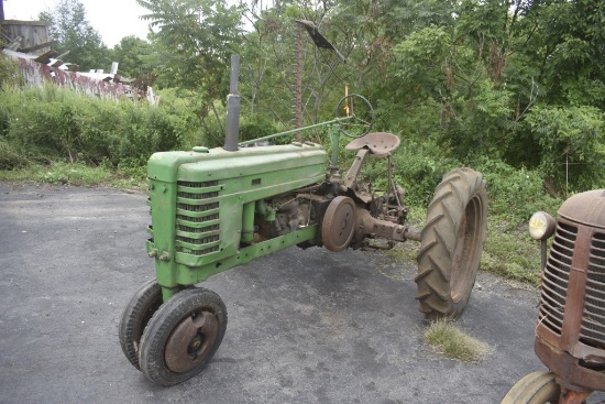 John Deere H Tractor with Sickle Bar Mower