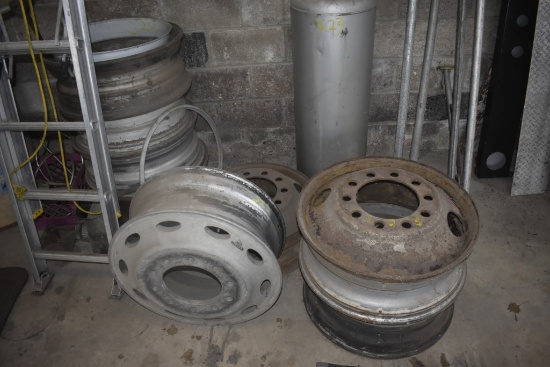 7 Steel Rims and 1 Aluminum Rim