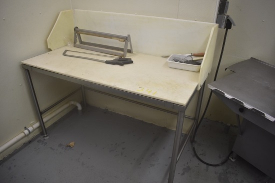 Stainless Steel with Plastic Top Meat Preparation Table
