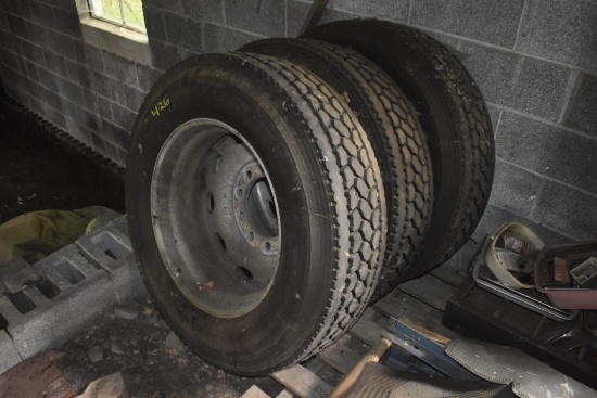 3 285/75R24.5 Tires on 10 Lug Rims