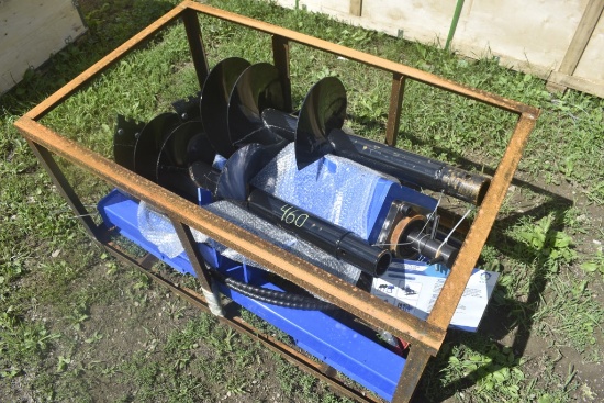 AGT ECAG Quick Attach Post Hole Digger with 6", 12", and 14" Bits