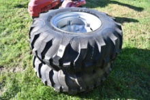 Pair of Titan 16.9-24 Tires on 8 Lug Rims