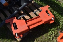Pin On to Quick Attach Conversion Plate that Fits Kubota BX Series Tractor
