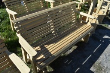 Amish Made 62" Natural Wood Glider