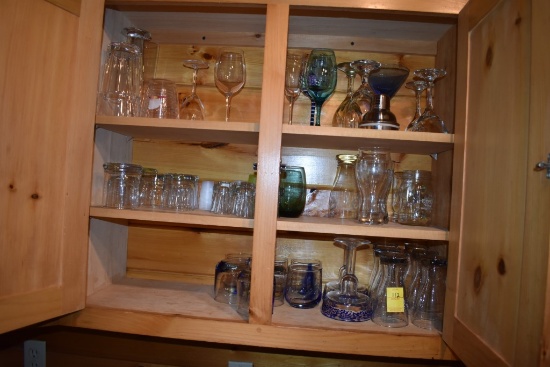 Cabinet of Cocktail Glasses and Drinking Glasses