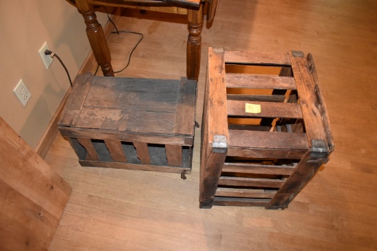 2 Antique Wooden Crates