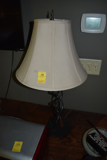 Pair of Deer Antler Style Metal Lamps