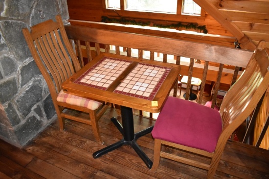 Mosaic Top Table with 2 Chairs