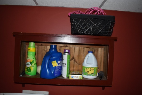 Group of Cleaning Products and Wicker Baskets