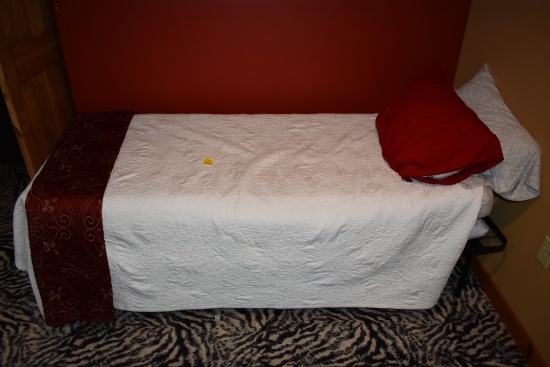 Single Bed on Metal Frame