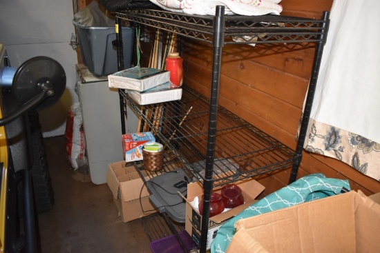 4 Tier Wire Shelf with Contents