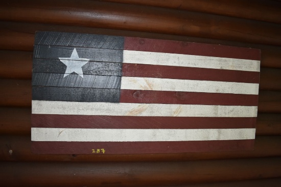 Wooden American Flag