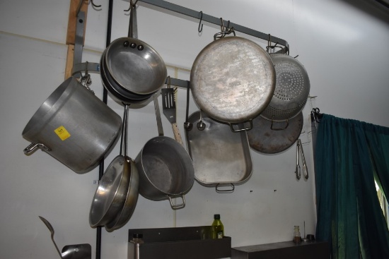 Group of Pots and Pans with Utensils