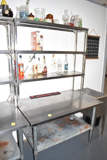 Stainless Steel Prep Table with 3 Tier Rack