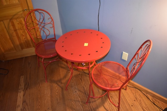 Metal Café Table with 2 Chairs
