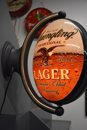 Rotating Yuengling Advertisement Sign