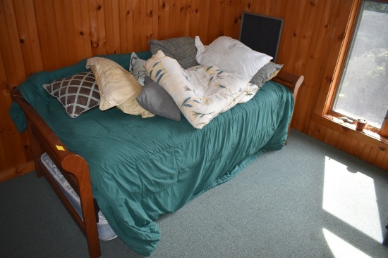 Single Wooden Frame Bed