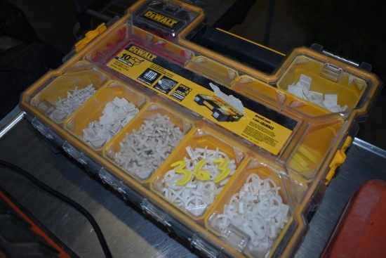 DeWalt Hardware Organizer Full of Tile Spacers