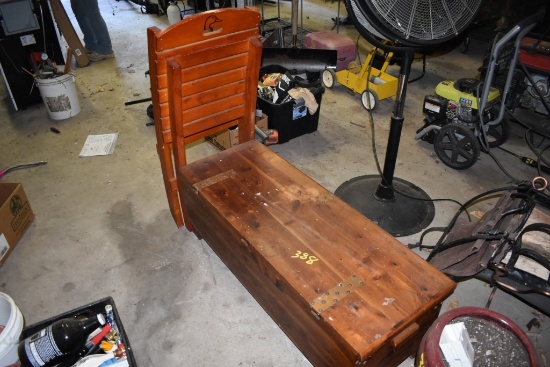 Wooden Chest and Ducks Unlimited Chair