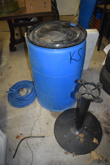 Barrel, Folding Table, Wire, and Table Pedestal