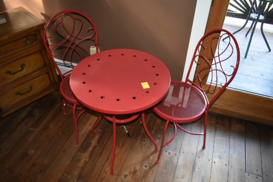 Metal Café Table with 2 Chairs