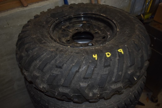 1 Dunlop AT25x10-12 ATV Tire on 4 Lug Rim