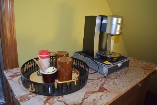 Mr. Coffee Maker with Serving Tray and Stand