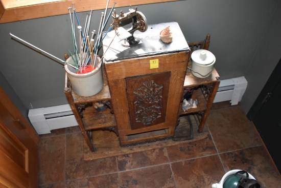 Antique Knickknack Shelf with Knickknacks