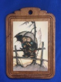 Hummel Picture on Wood Plaque