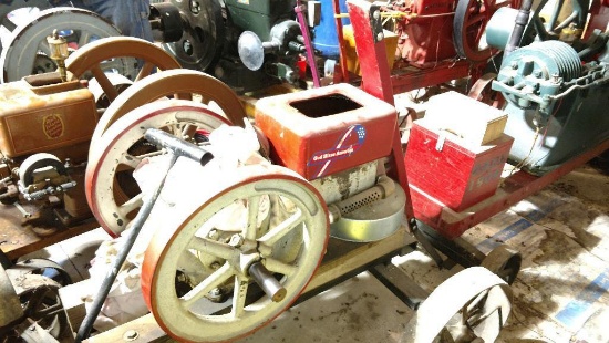 4 HP ENGINE W/ CART ON WHEELS