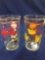 Lot of 2 Stanley Feed Chicken and Pig Glasses