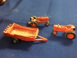 2 Farmall Mini Tractors and Manure Spreader