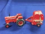 IH Mini Tractor and Mini Round Baler