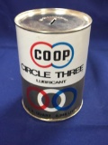 COOP Circle Three Lubricant Can Piggy Bank