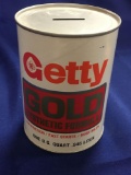 Getty Gold Synthetic Formula Can Piggy Bank