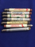 Lot of 7 Assorted Advertising Pencils- from K. C. Stockyard, Orrick MO