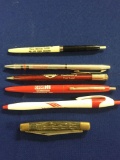 Lot od Assorted Advertising Pens and Pocket Knife