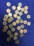 Lot of 39 Wheat Pennies various dates