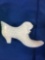 Fenton Hobnail Pattern Cat Head - milky blue