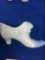 Fenton Hobnail Pattern Cat Head - Blue/white
